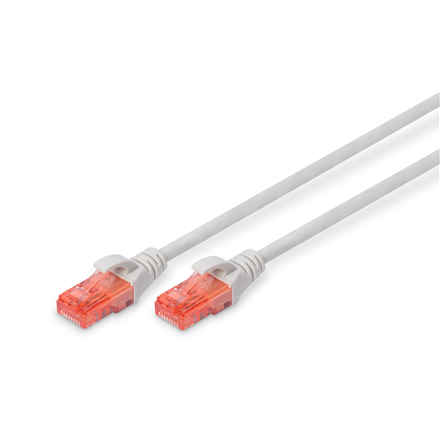 Digitus | CAT 6e | Patch-kaapeli | Suojaamaton kierretty parikaapeli (UTP) | Uros | RJ-45 | Uros | RJ-45 | Harmaa | 0,5 m