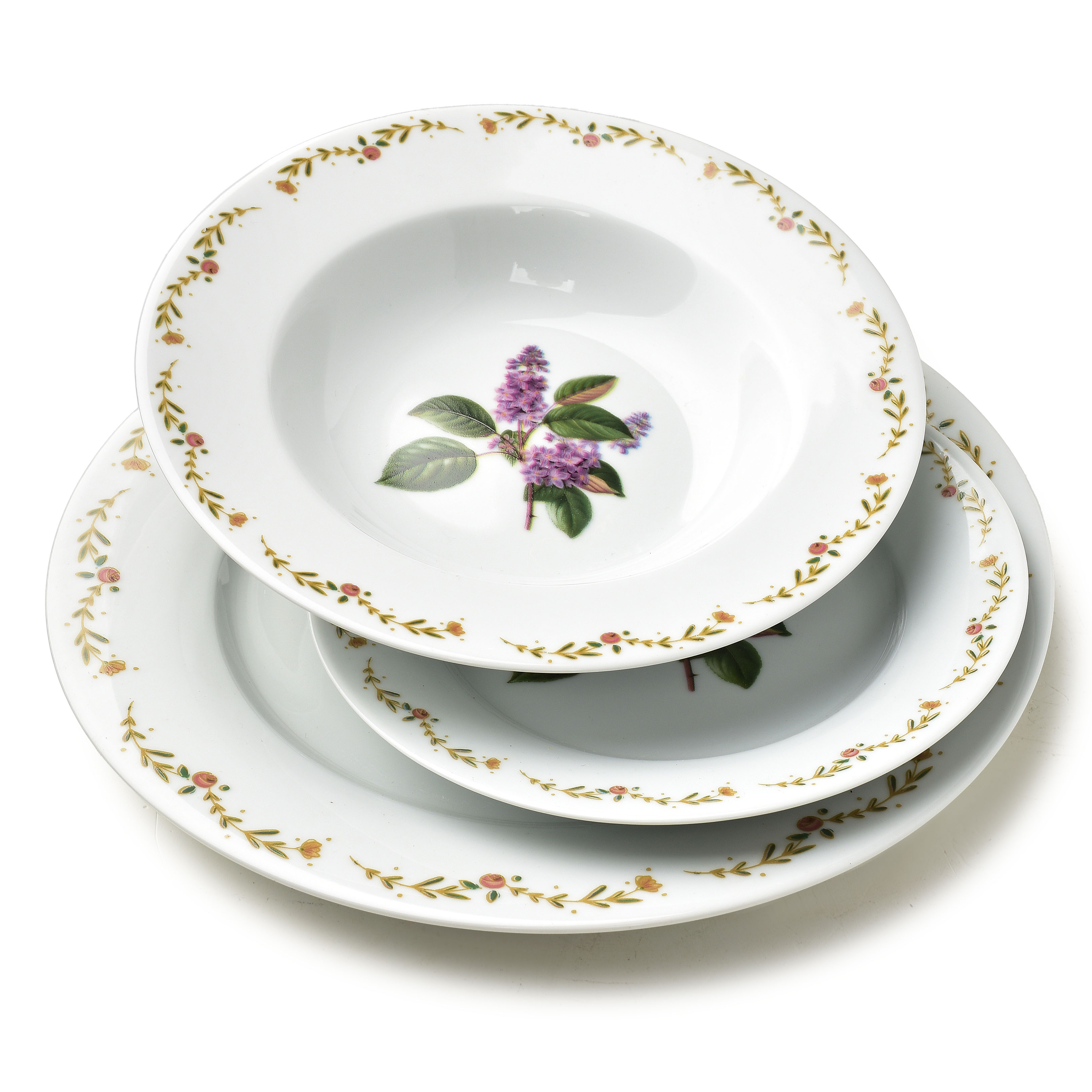 Ruokailuastiasto posliini AFFEKDESIGN LEA LILAC 27/21,8/19,2 cm lila 18 osaa