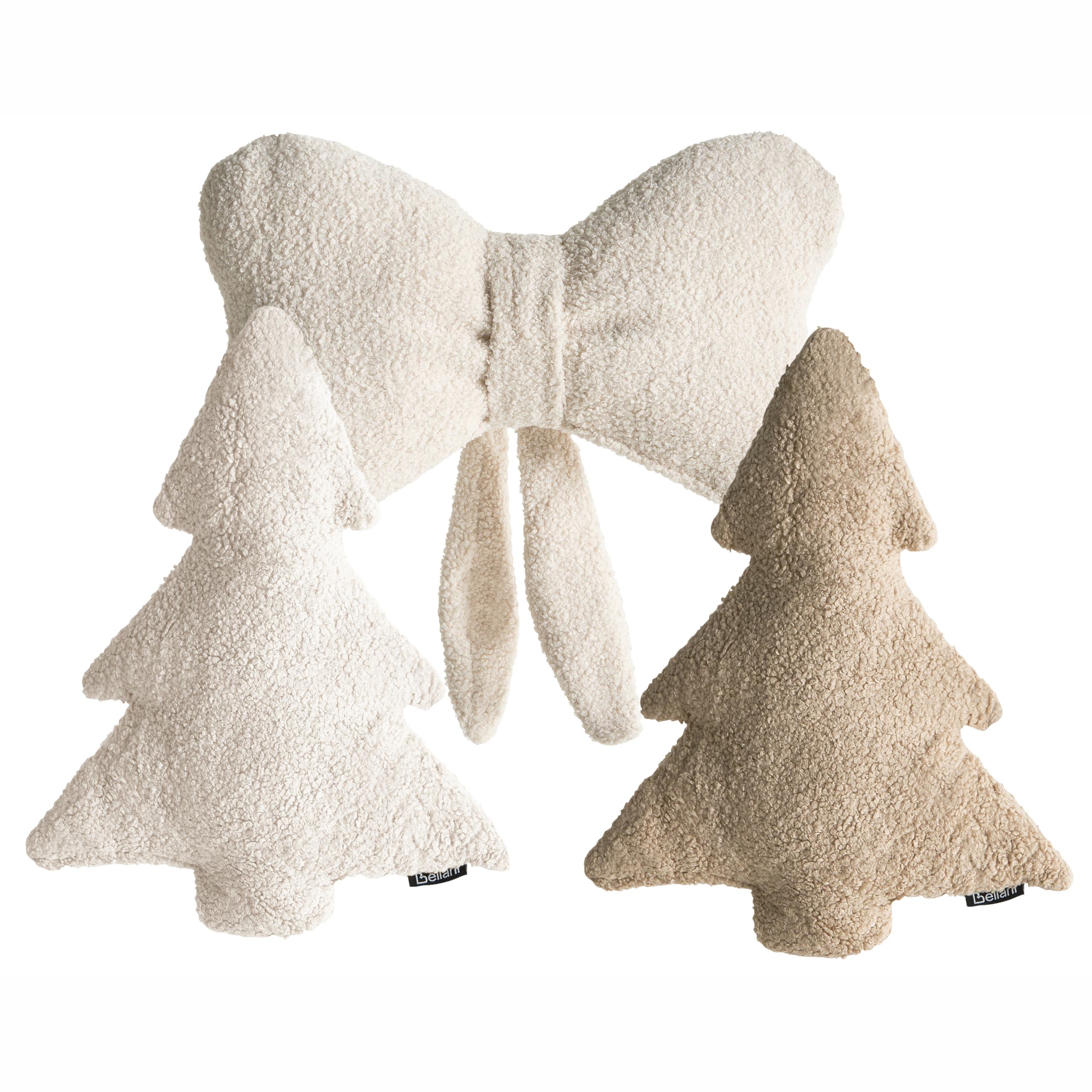 Koristetyynysetti 3 kpl WINTERLAND 30 x 35 cm 45 x 25 cm Buklee Vaaleanbeige Joulukuvio