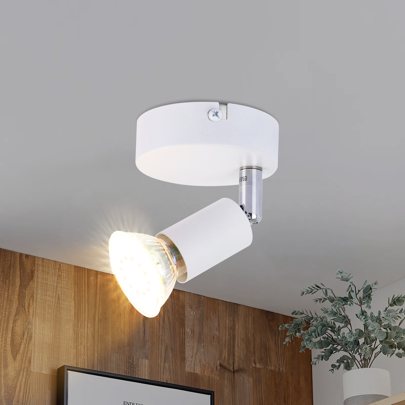 NETTLIFE LED - kattovalaisin 1- lamppuinen valkoinen kattovalaisin GU10 sisäseinävalaisin lämmin valkoinen moderni kohdevalaisin