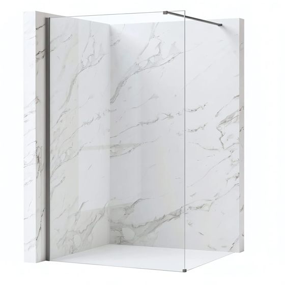 REA Suihkuseinä Flexi Transparent 80 Titaani, 80X195CM