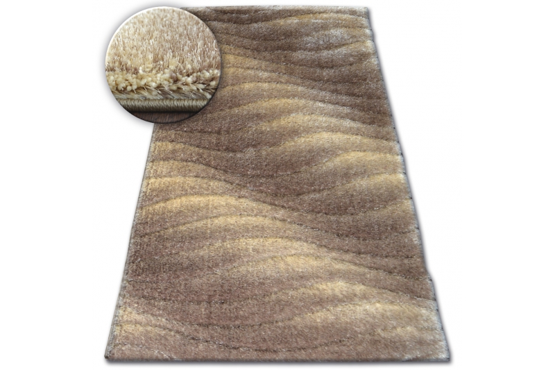 Matto Shaggy SPACE 3D B222 vaaleanruskea 120x170 cm