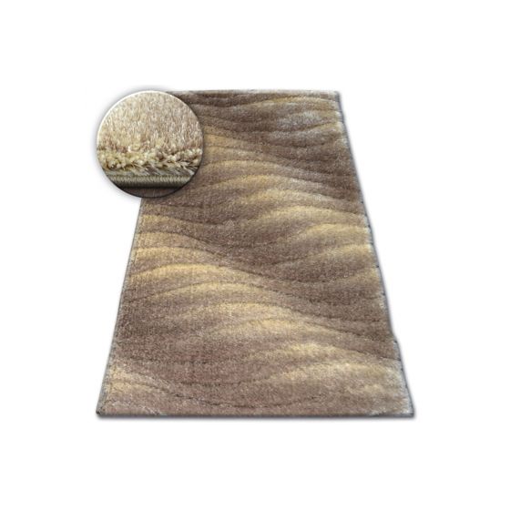 Matto Shaggy SPACE 3D B222 vaaleanruskea 120x170 cm