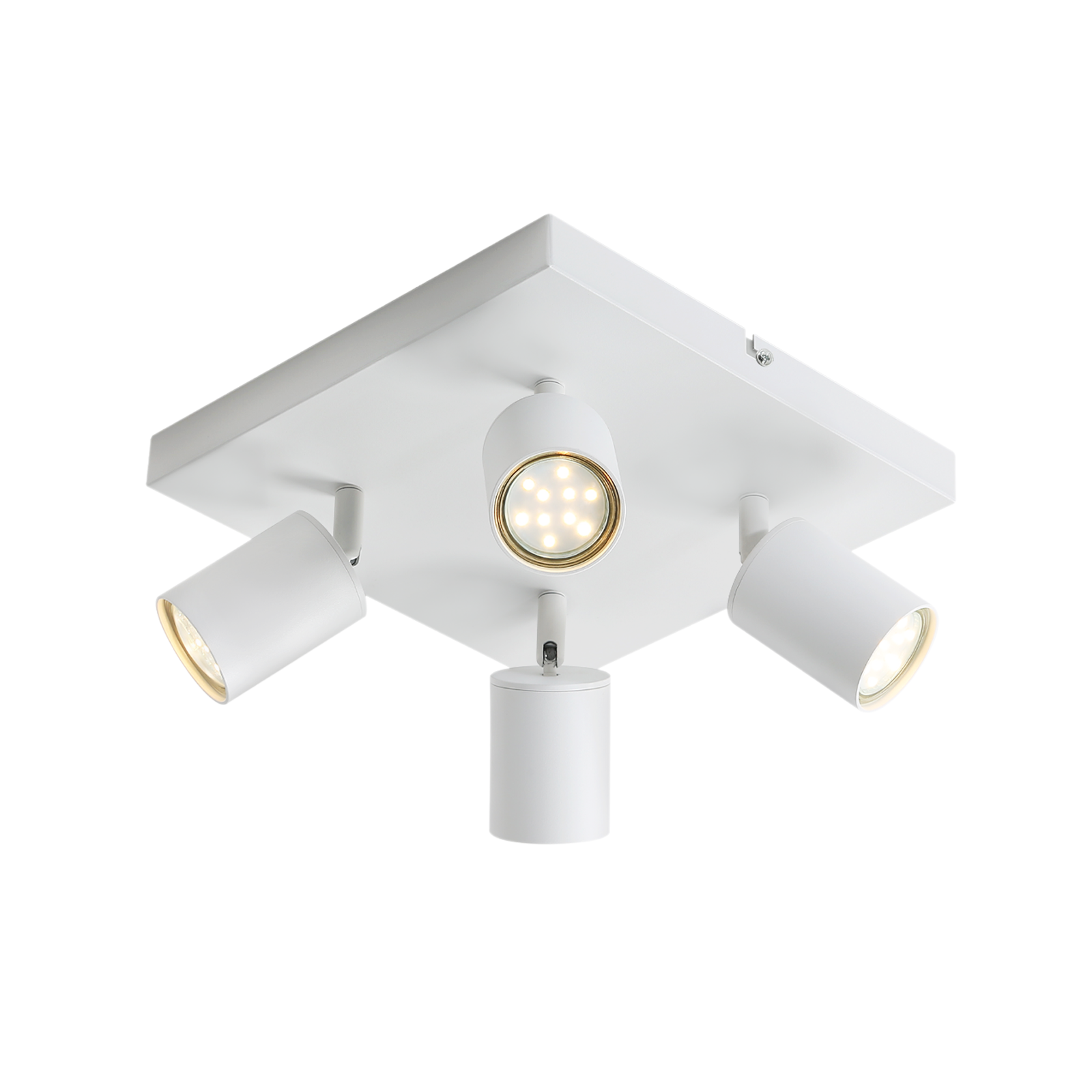 NETTLIFE 4- lamppuinen kattokohdevalaisin, valkoinen metalli