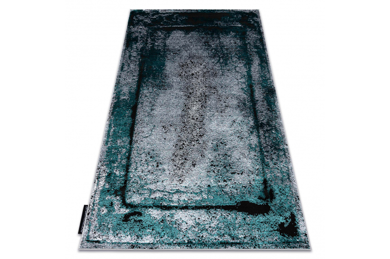 Matto DE LUXE moderni 624 Kehys - Rakenteellinen harmaa / vihreä 200x290 cm