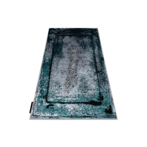 Matto DE LUXE moderni 624 Kehys - Rakenteellinen harmaa / vihreä 200x290 cm