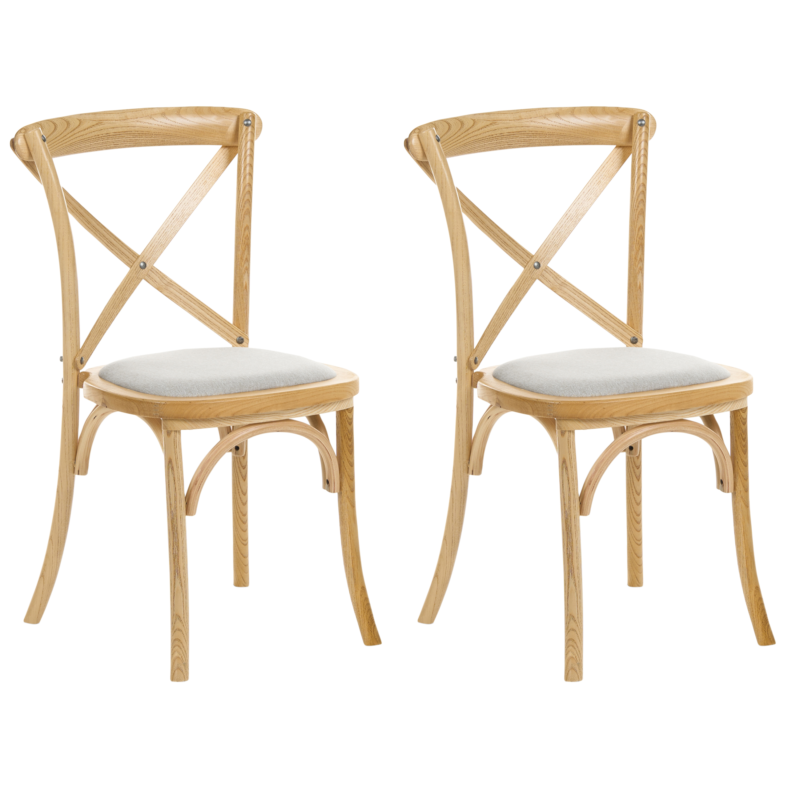 Tuolisetti 2 kpl LYONS Puu Vaaleanruskea/beige