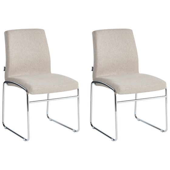Ruokatuolisetti 2 kpl LECCO Kangas Beige