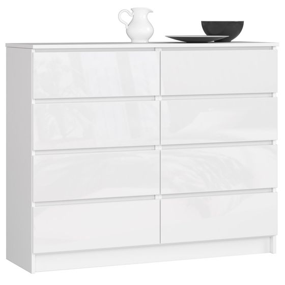 Akord Lipasto Laatikolla Valkoinen/Korkeakiilto 120x40x99