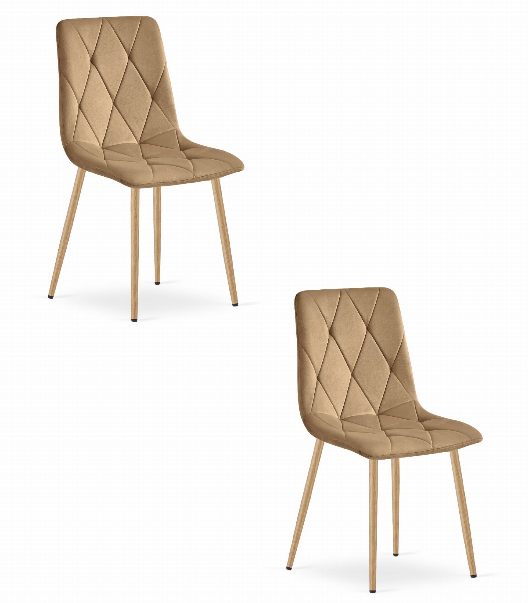 LIBRA-tuoli, ruskea sametti, puujäljitelmäjalat (2 kpl)