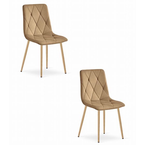 LIBRA-tuoli, ruskea sametti, puujäljitelmäjalat (2 kpl)