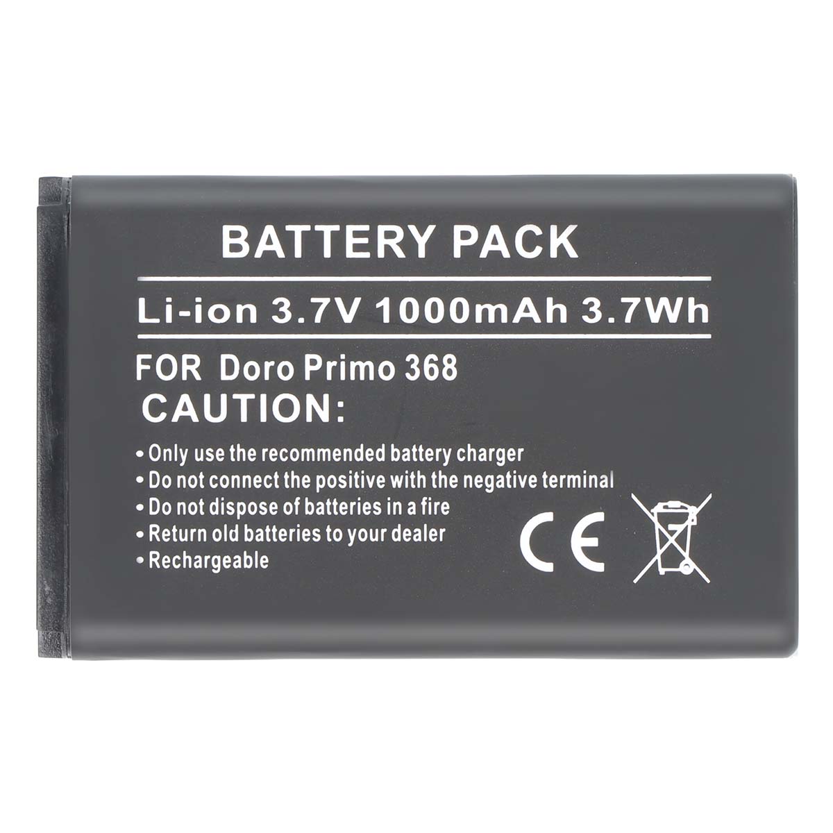 Akku Doro Primo 368 puhelimeen Li-ion 3.7V 1000mAh Viite RCBNTC05
