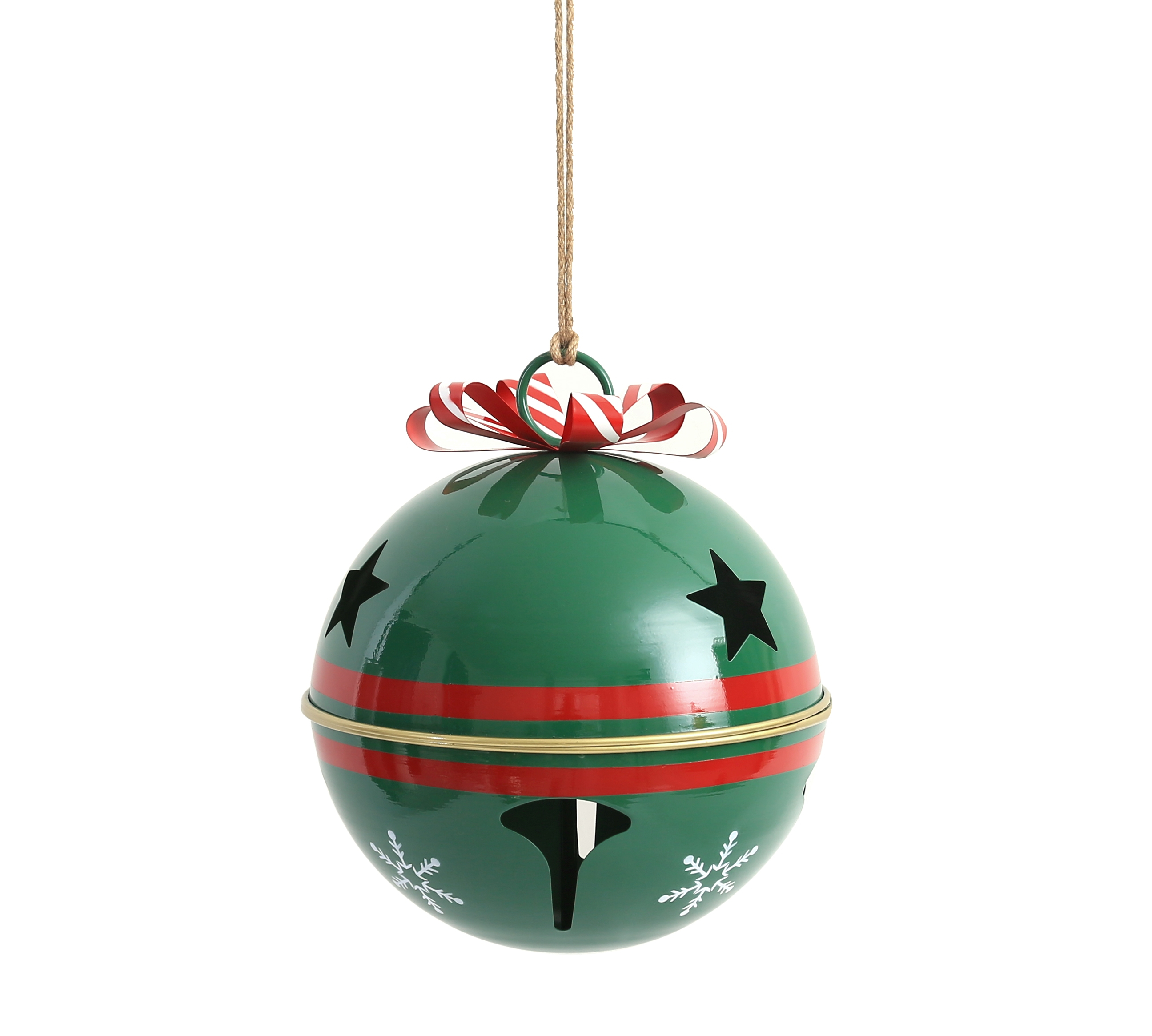 Joulukello SANTA LILA vihreä-punainen metallinen 30x30x37, 5 cm