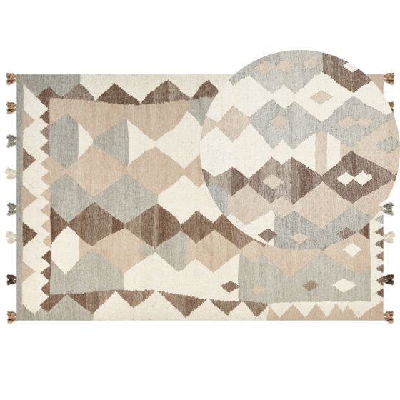 Matto ARALEZ Beige 200 x 300 cm villa Kelim-matto