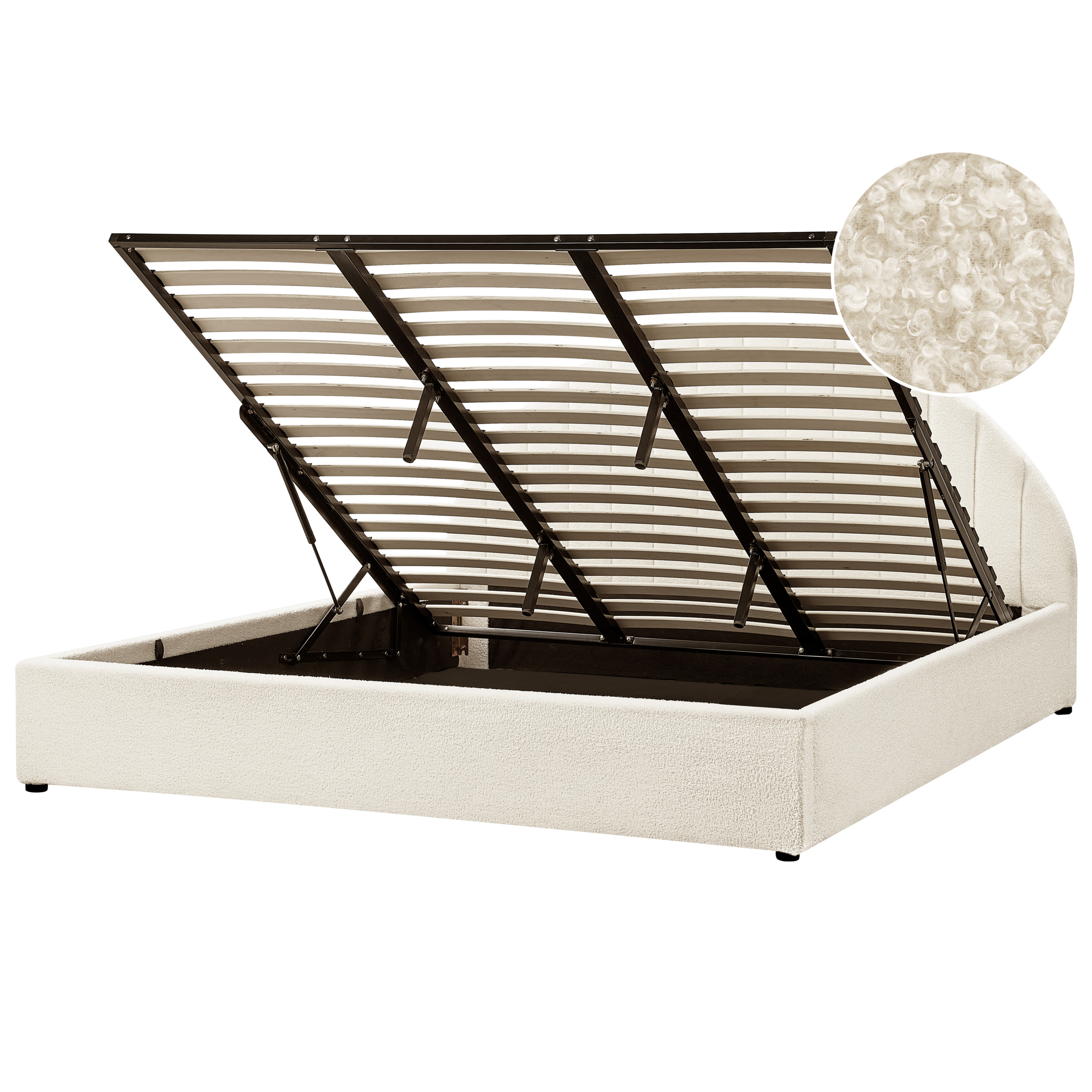 Sänky säilytystilalla buklee CHADENET 180 x 200 cm Luonnonvalkoinen