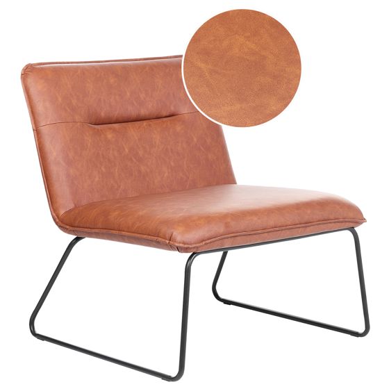 Nojatuoli COTULLA keinonahka Ruskea