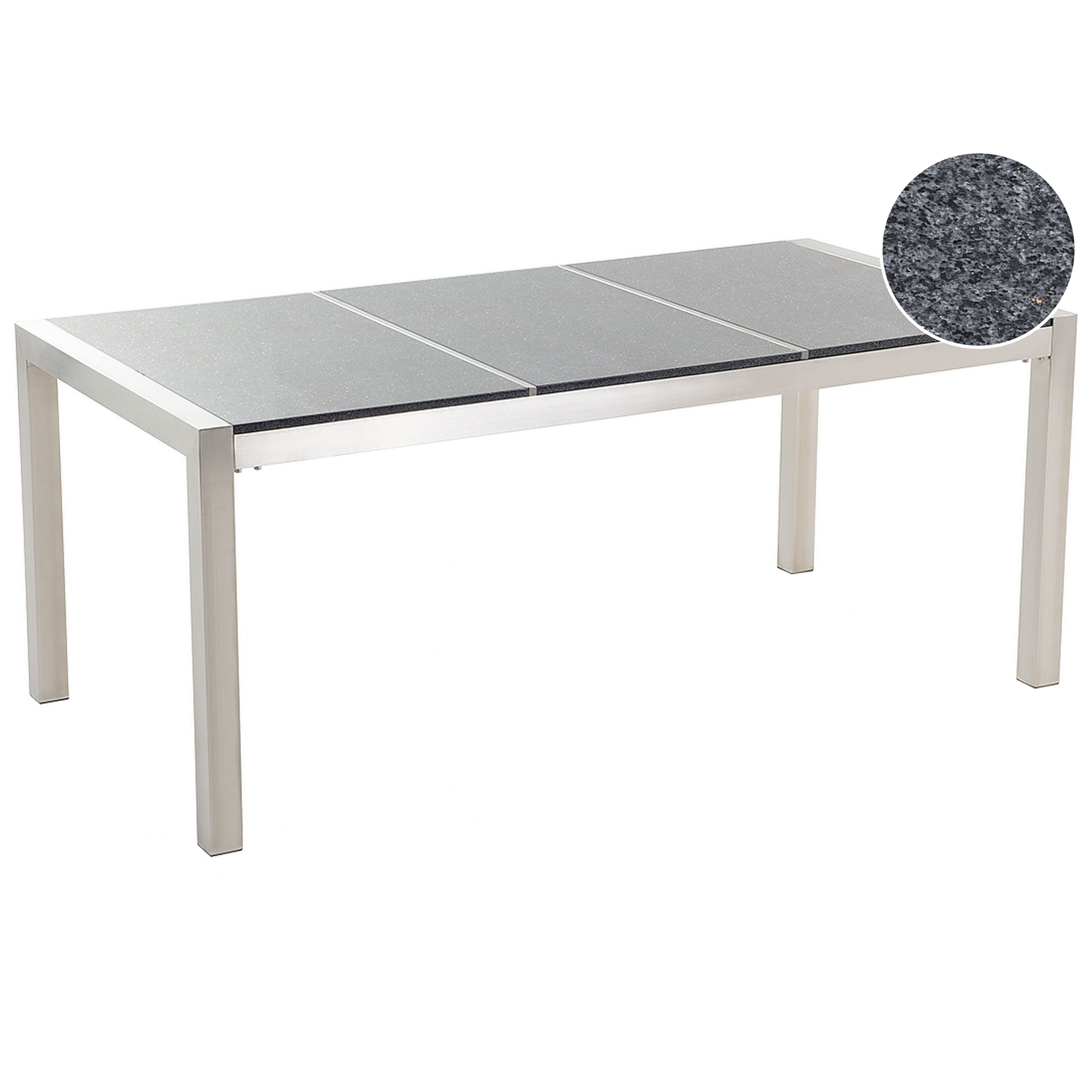 Puutarhapöytä GROSSETO 180 cm 90 cm Graniitti Kiillotettu Harmaa