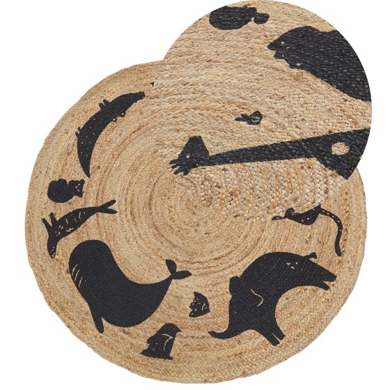 Lastenhuoneen matto EARTH Beige ø 120 cm juutti