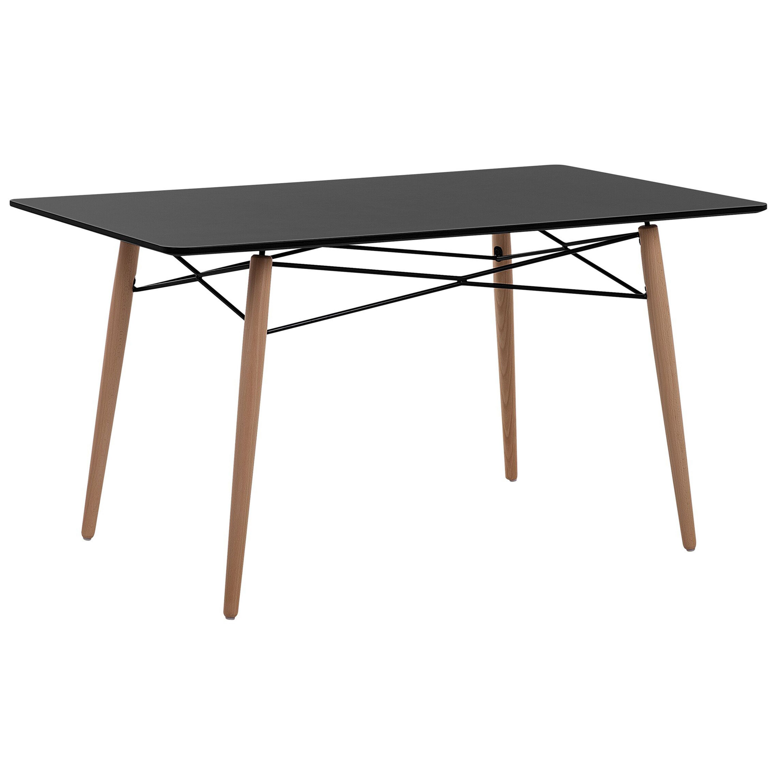 Ruokapöytä BIONDI Musta pyökkiviilu 140 cm 80 cm