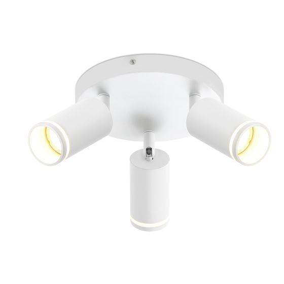 NETTLIFE LED - kattovalaisin 3 liekkiä - valkoinen kattovalaisin GU10 kääntyvä kohdevalo puinen seinävalaisin ilman lamppua