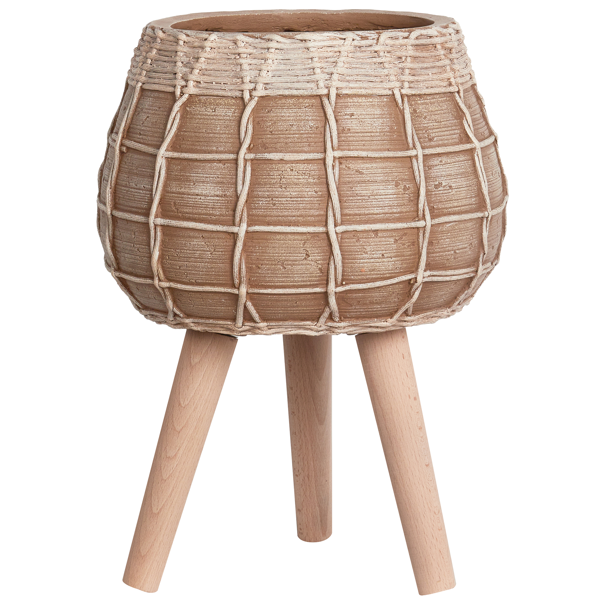 Korotettu kukkaruukku DARMERA 30 cm Vaaleanruskea