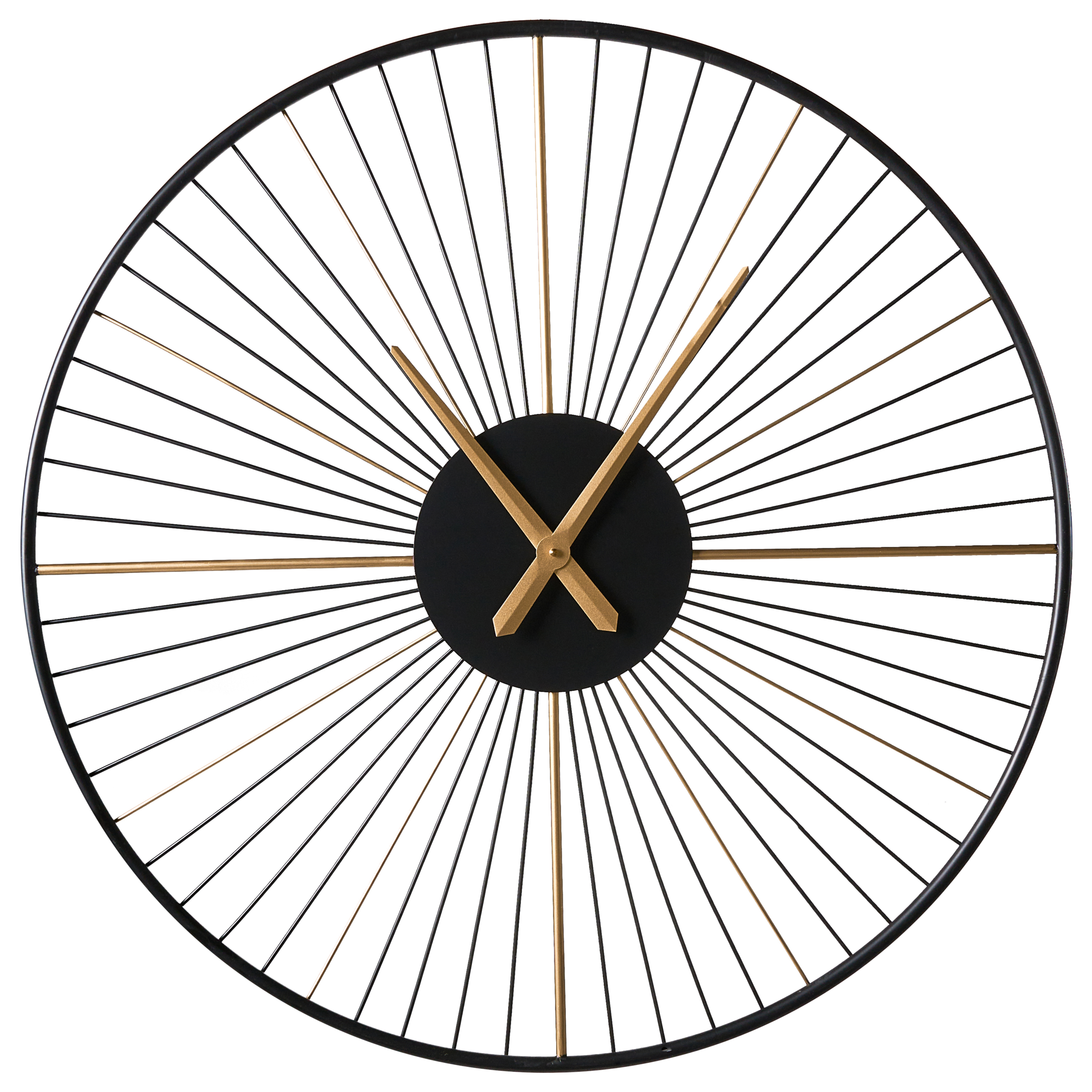 Seinäkello SAZAIS 80 cm metalli Musta