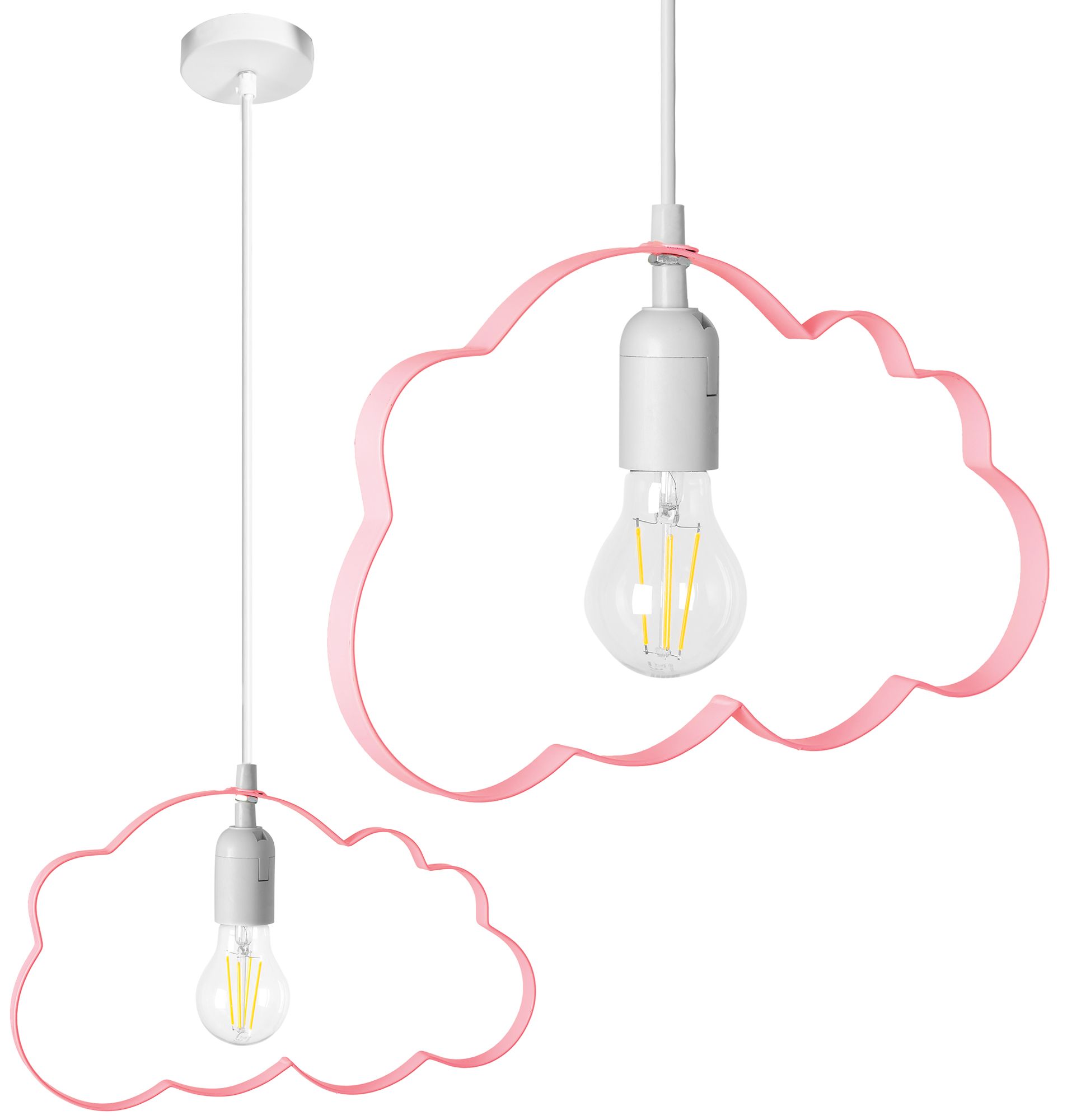 TOOLIGHT riippuvalaisin KIDS LH2077 Vaaleanpunainen, 34, 5x34, 5x99, 5cm