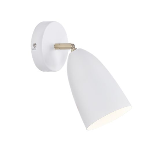 NETTLIFE Valkoinen sisäseinävalaisin, vintage, retro, makuuhuoneen seinäkohdevalaisin, GU10