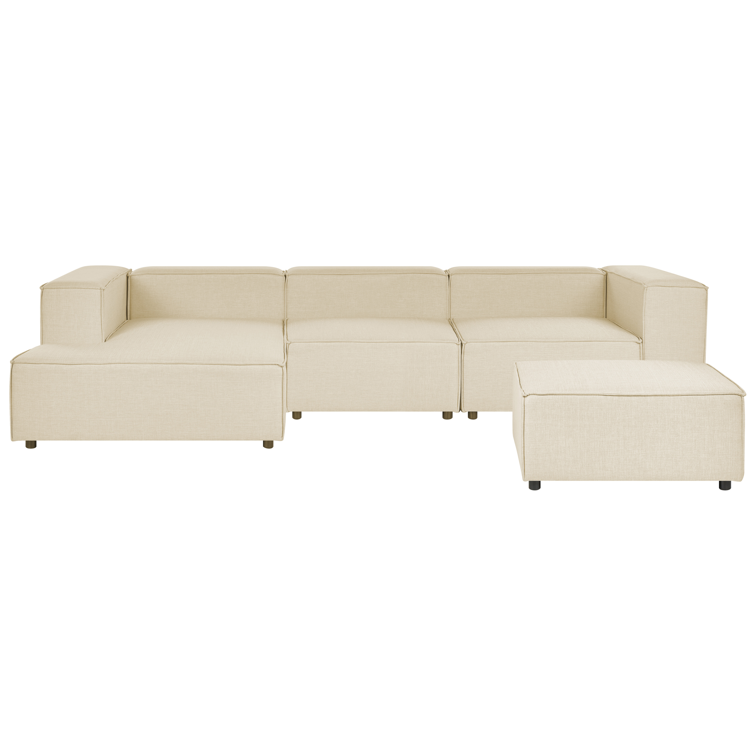 Moduulikulmasohva APRICA rahilla Keinopellava Beige Oikea