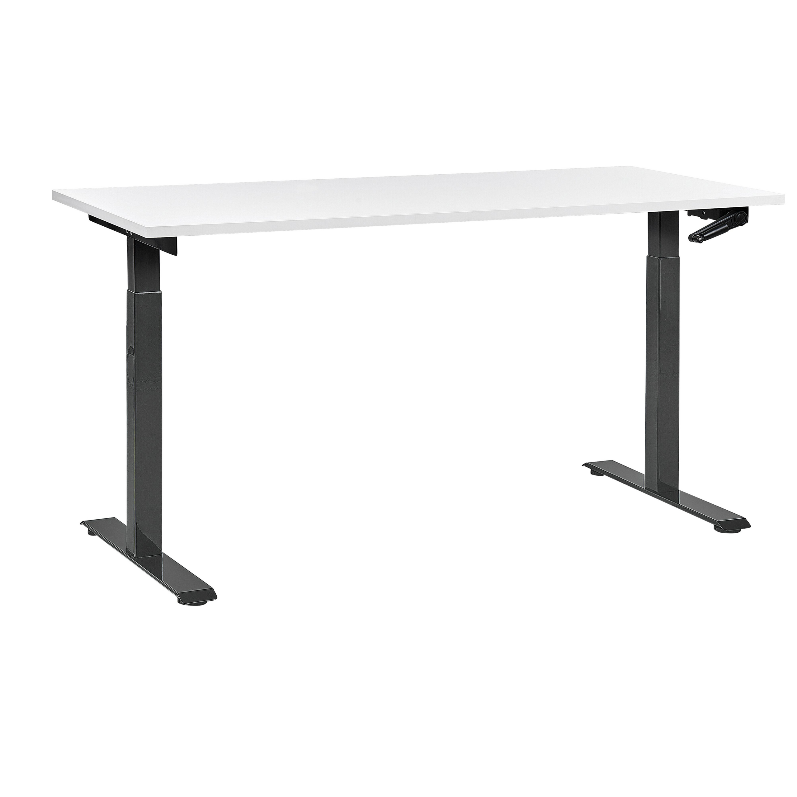 Työpöytä säädettävä DESTINES 160 cm 72 cm Valkoinen/musta