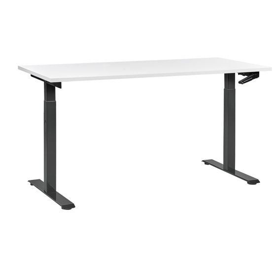 Työpöytä säädettävä DESTINES 160 cm 72 cm Valkoinen/musta