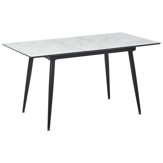 Ruokapöytä EFTALIA Valkoinen marmorikuvio 120/150 cm 80 cm