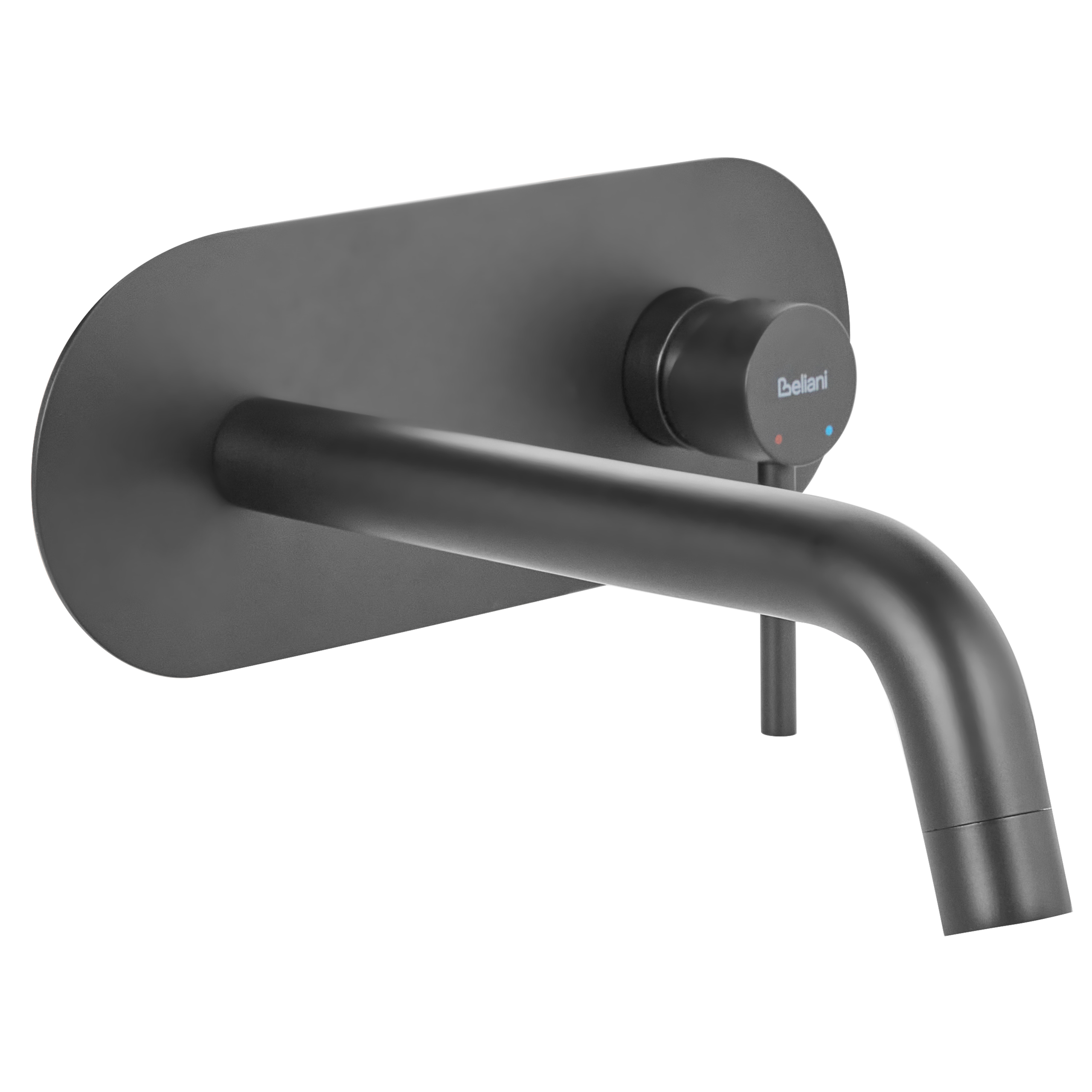 Seinään kiinnitettävä pesuallashana GUAIBA messinki Musta