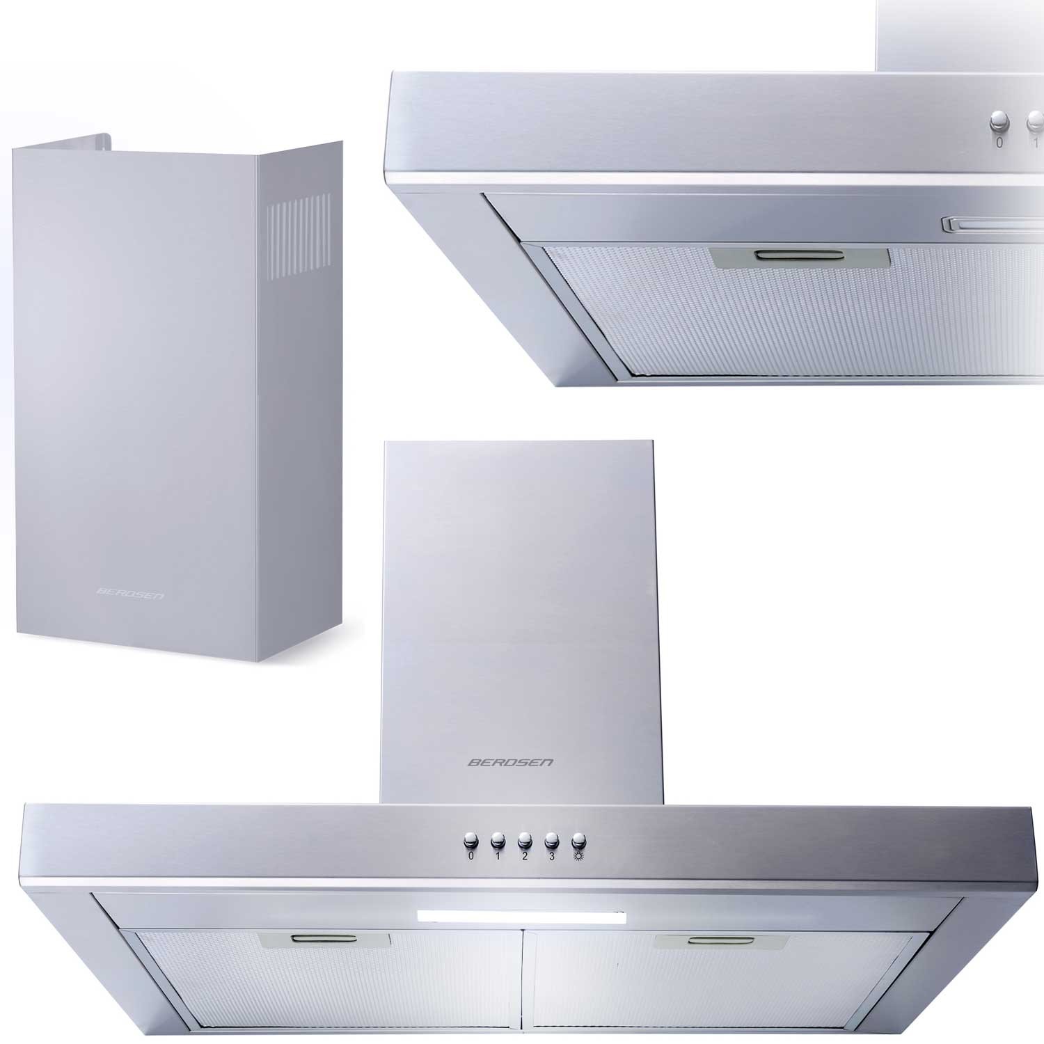 Berdsen BE-60A-T1 INOX 60 cm liesituuletin