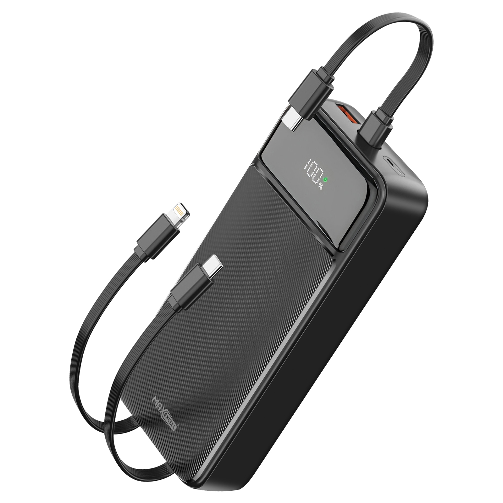 Varavirtalähde 20000mAh 2 Portti USB-A/USB-C 2 Kaapeli LCD