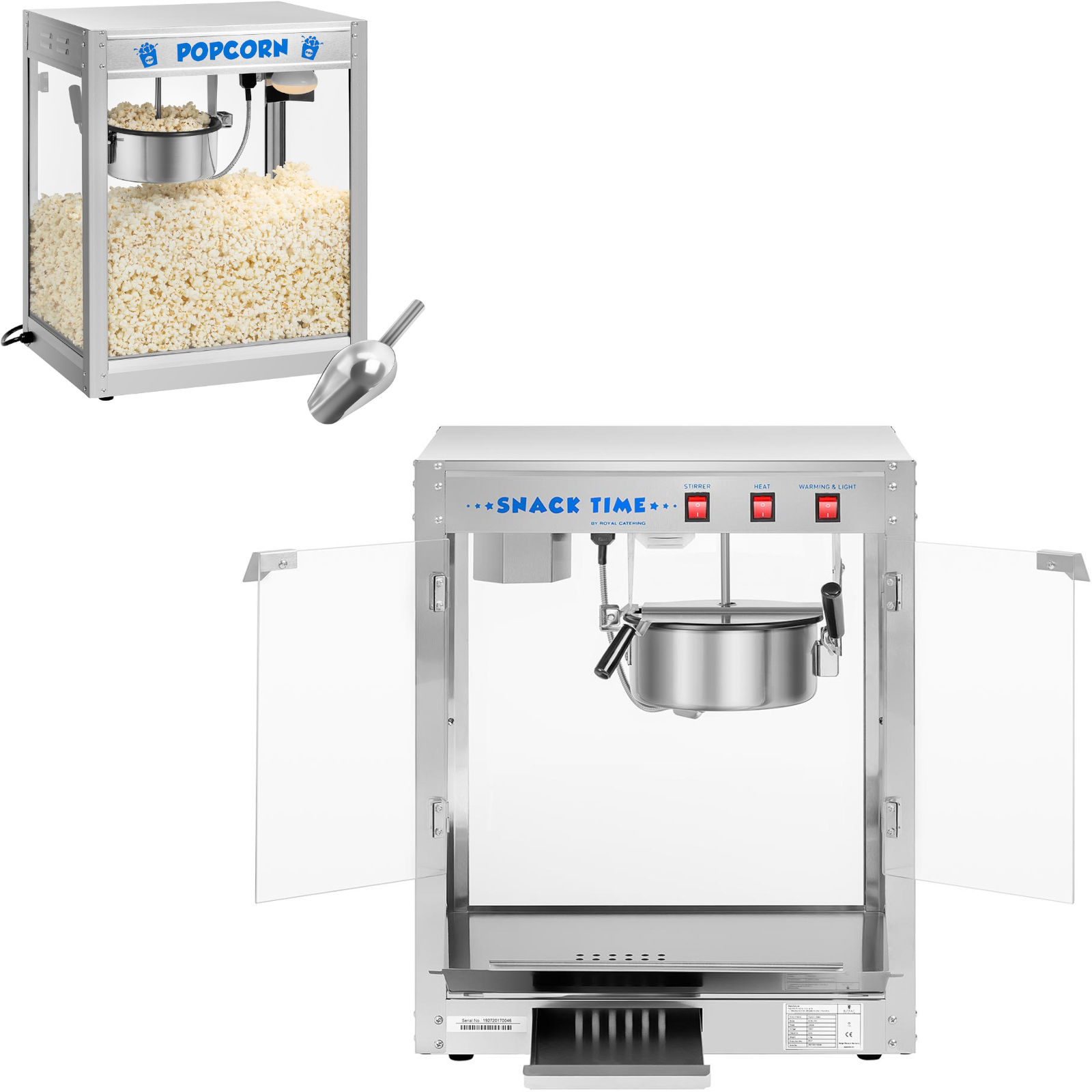 Baaripopcorn-kone 230V 1350W