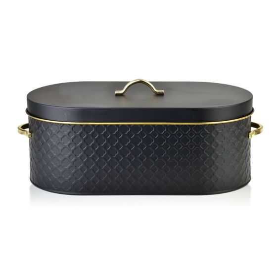 Leipälaatikko metalli Cookini Sandy Black 34x18x13 musta 1 kpl