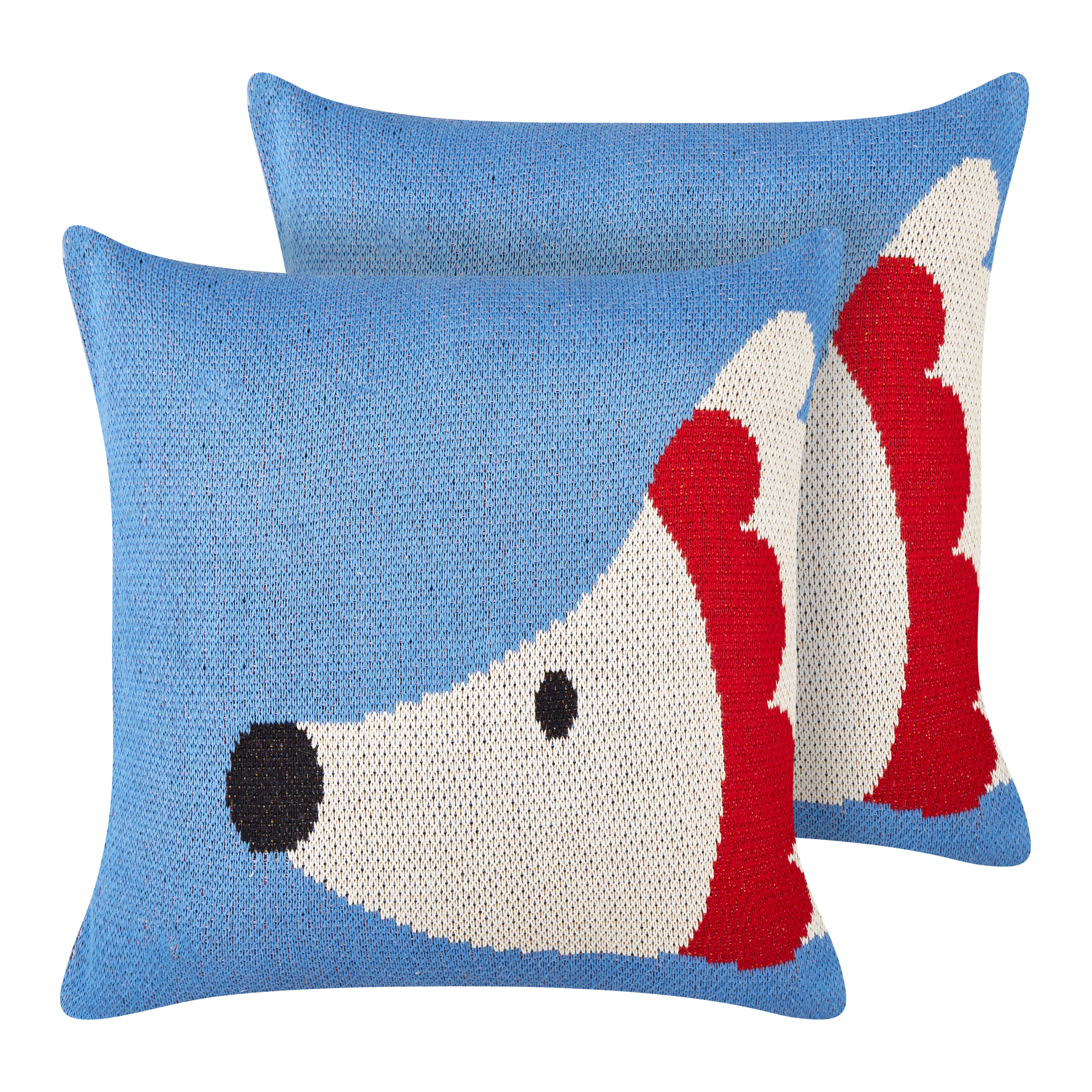 Koristetyynysetti 2 kpl PASHOT 45 x 45 cm Puuvilla Sininen
