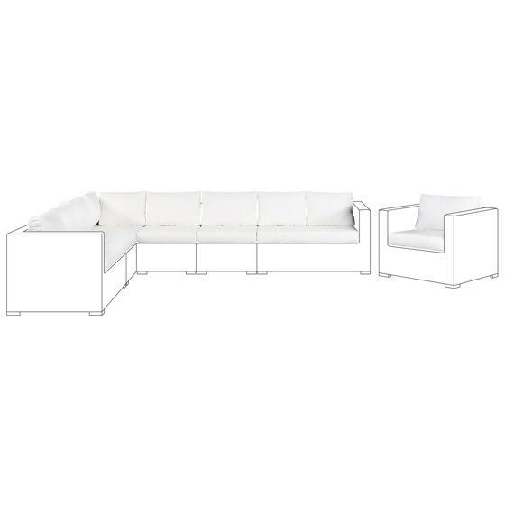 Ulkotyynyjen päällissetti XXL Luonnonvalkoinen