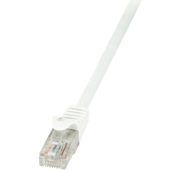 CAT6 Ethernet-kaapeli U/UTP 1m, suojaamaton, valkoinen