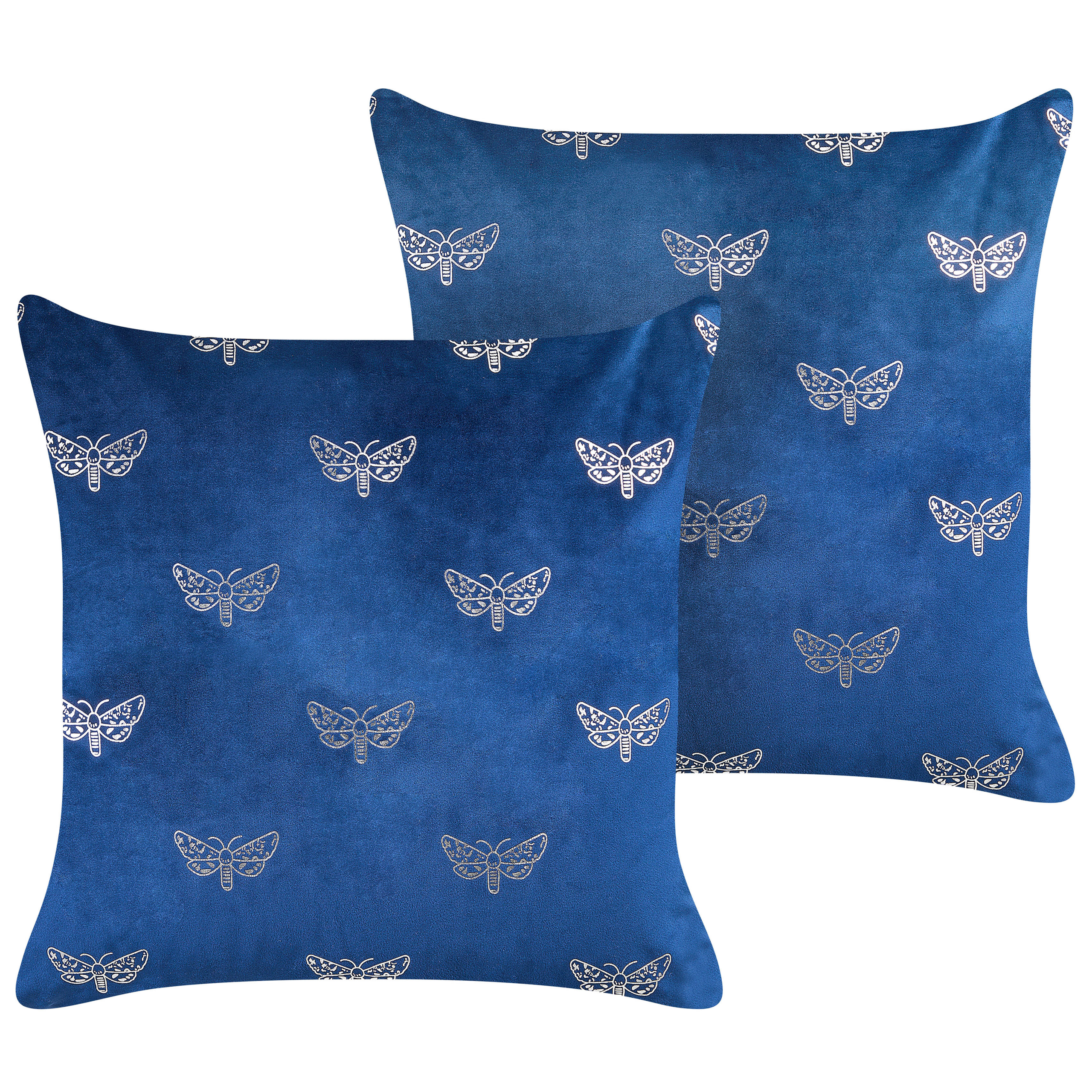 Koristetyynysetti 2 kpl YUZURI 45 x 45 cm Sametti Laivastonsininen Eläinkuvio