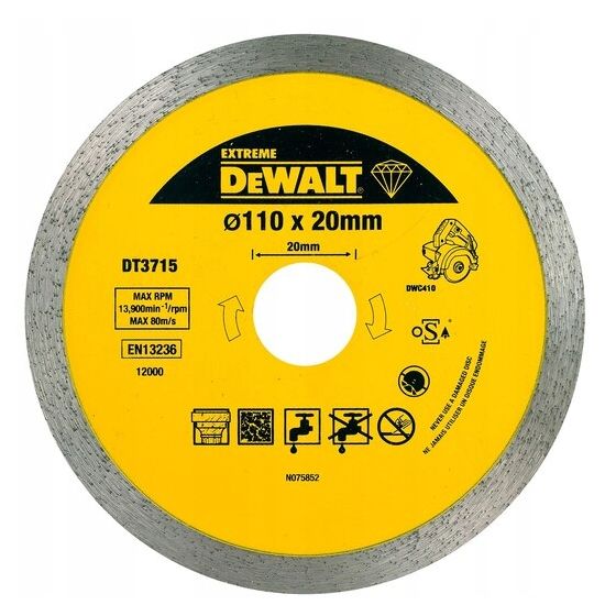 DeWalt -Timanttikatkaisulaikka Koville Laatoille 110 mm