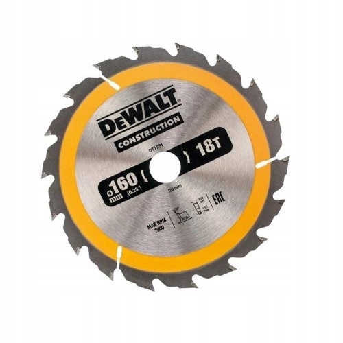 DeWalt Construction -Pyörösahanterä 160x20 mm, 18 hammasta