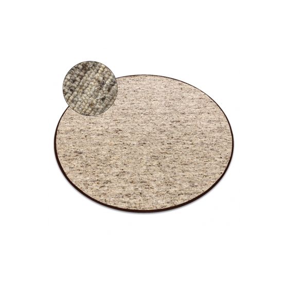 NEPAL 2100 ympyrä sand, beige matto - villainen, kaksipuolinen, luonnollinen pyöreä 120 cm