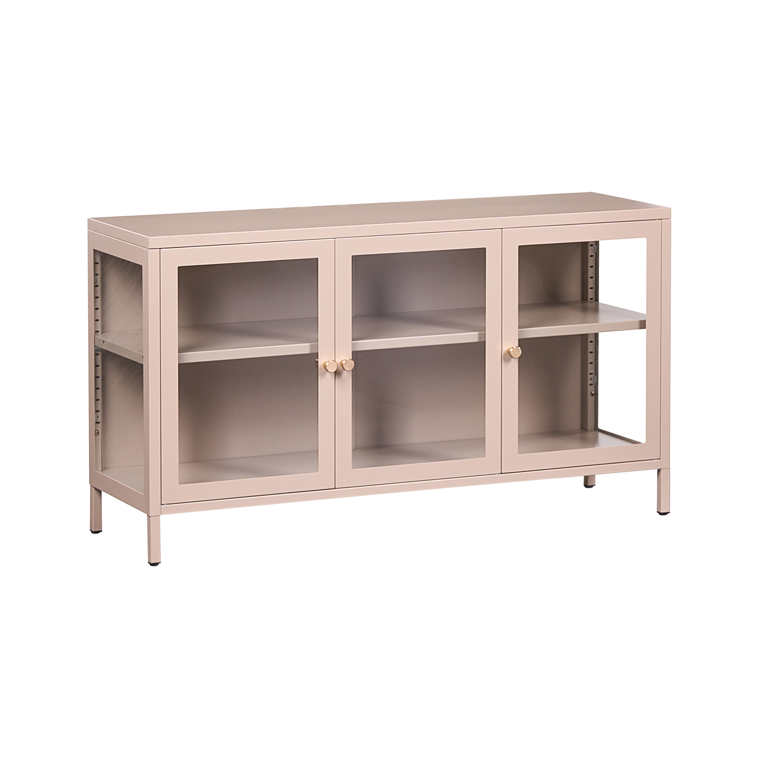 Vitriinisenkki NEWPORT 115 cm Metalli Beige
