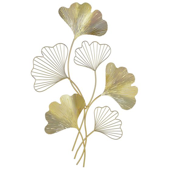 Seinäkoriste Kukka INDIUM metalli 79 cm Kulta