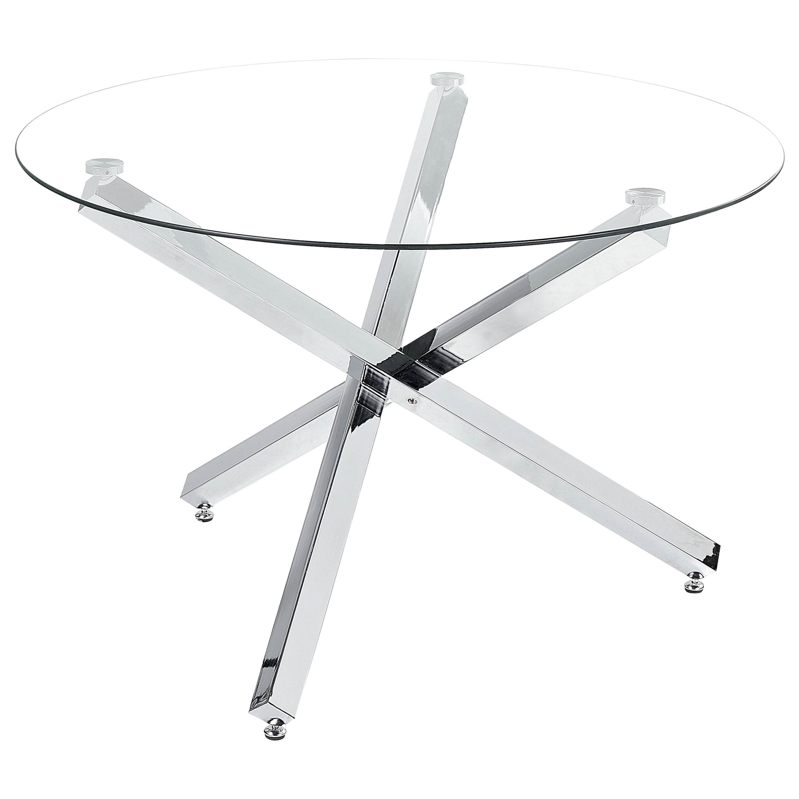 Ruokapöytä BUTLER Hopea 110 cm 110 cm Karkaistu lasi