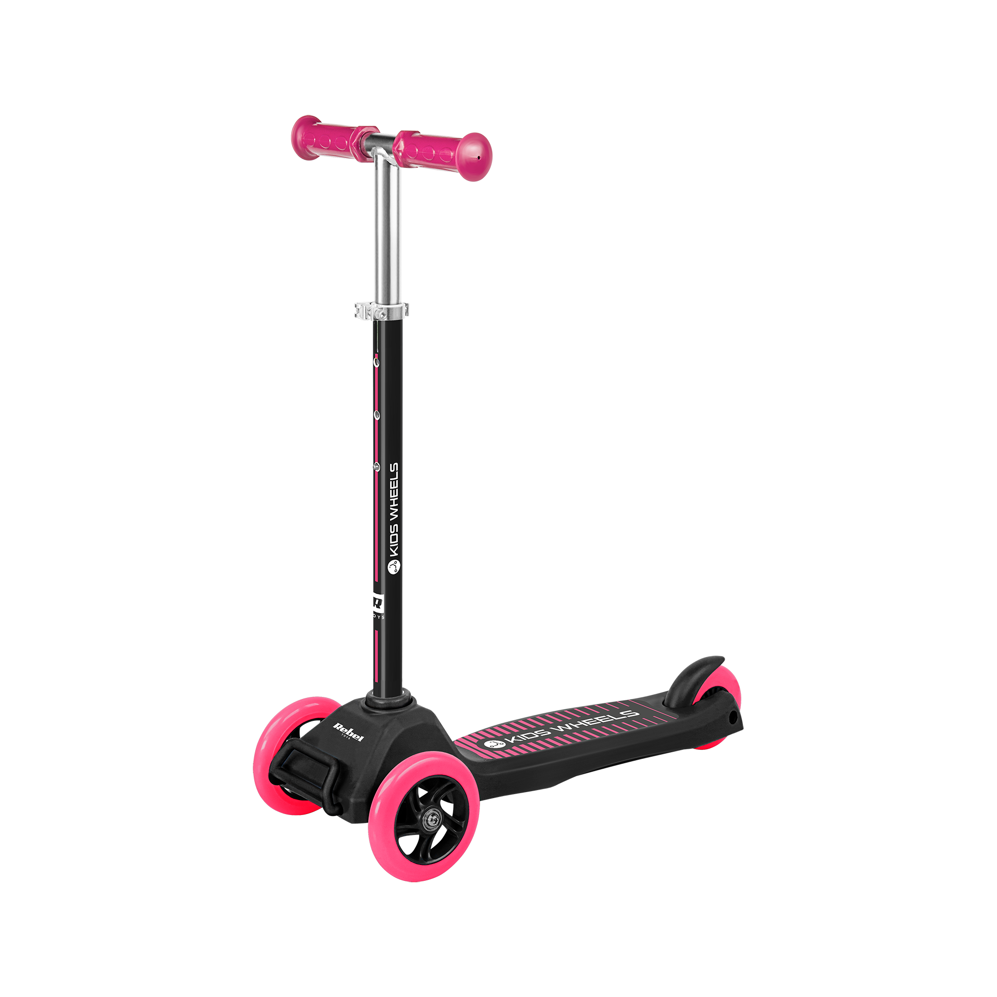 Rebel Wheels kolmipyöräinen tasapainoskootteri lapsille, kevyt ja säädettävä