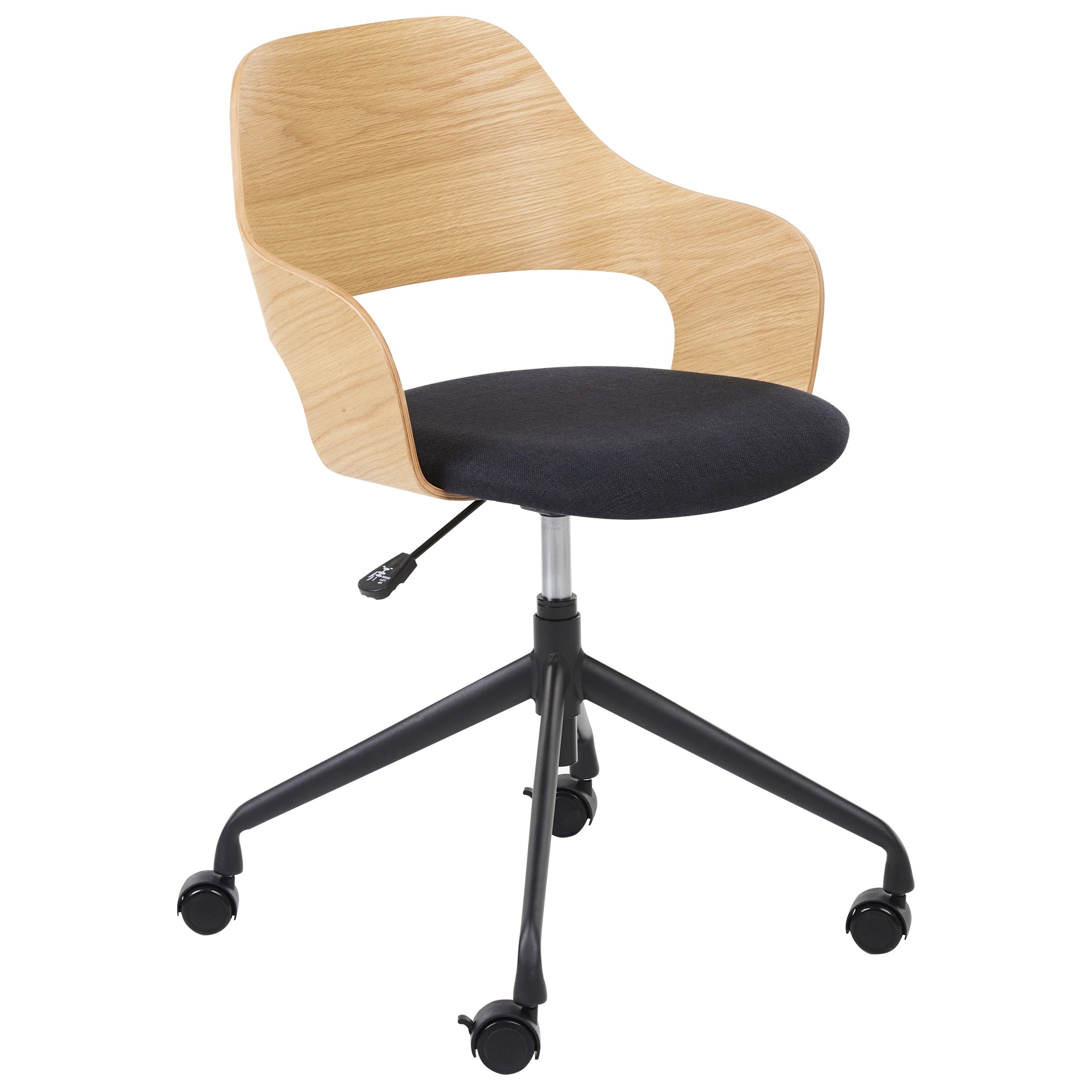 Työtuoli pyörivä NOVATO keinopellava Musta