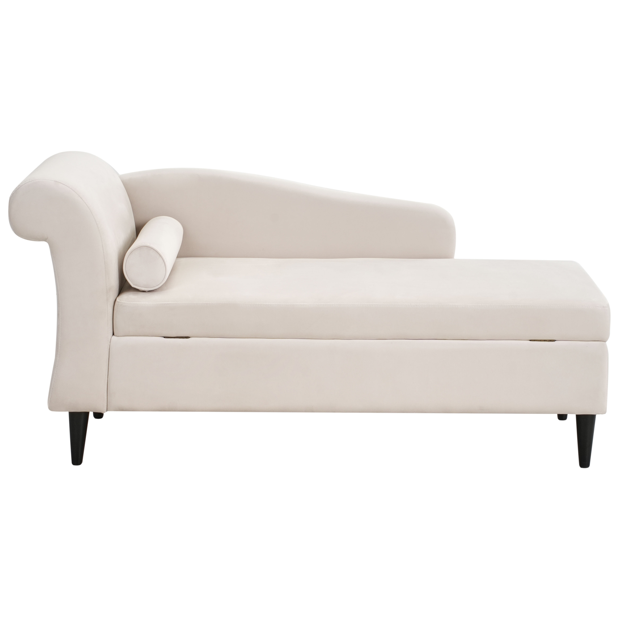 Divaani vasen LUIRO sametti Beige säilytystila